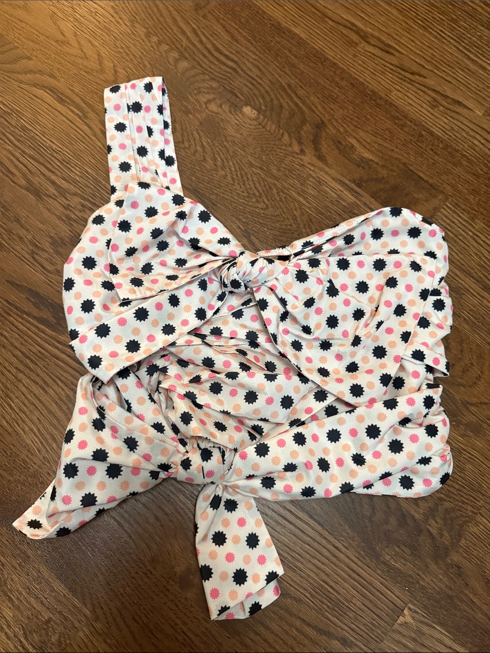Anthropologie Maeve polka dot crop